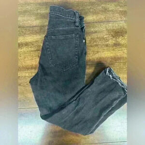 Abercrombie size 2 ankle straight ultra high rise black jeans